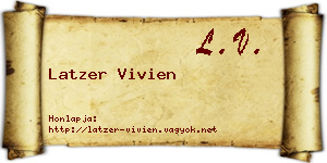 Latzer Vivien névjegykártya